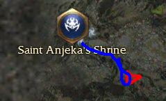 This how you walk while farming Dragon Moss, the red triangle is the way the Dragon Moss patrol, and the blue line is how you walk.