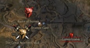 Hard Mode mission and explorable area icons
