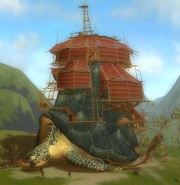 A Giant Turtle outside the Luxon Settlement
