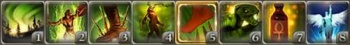 Example skill bar of a non-puller