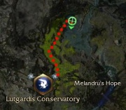 Path to reach him alone in Melandru's Hope.