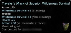 Traveler's Mask of Superior Wildernes Survival