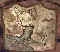 In-game Map of the Tyrian continent, found in the Diessa Lowlands